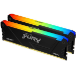 KINGSTON FURY BEAST RGB KIT MEMORIA RAM 2x8GB TOT 16GB 3.600MHz TIPOLOGIA DIMM TECNOLOGIA DDR4 CAS 17